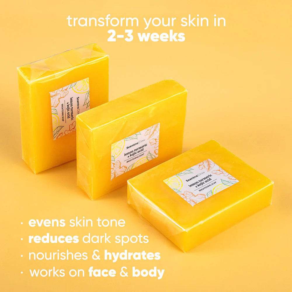 Scentric Glow Lemon Turmeric & Kojic Acid Brightening Soap 100g | Soap Scentric Glow Lemon Turmeric & Kojic Acid Brightening Soap 100g | Soap