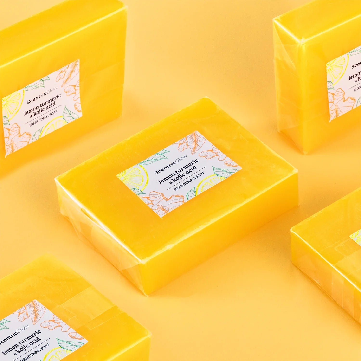 Scentric Glow Lemon Turmeric & Kojic Acid Brightening Soap 100g | Soap Scentric Glow Lemon Turmeric & Kojic Acid Brightening Soap 100g | Soap
