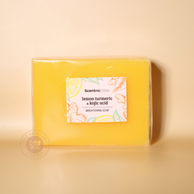 Scentric Glow Lemon Turmeric & Kojic Acid Brightening Soap 100g