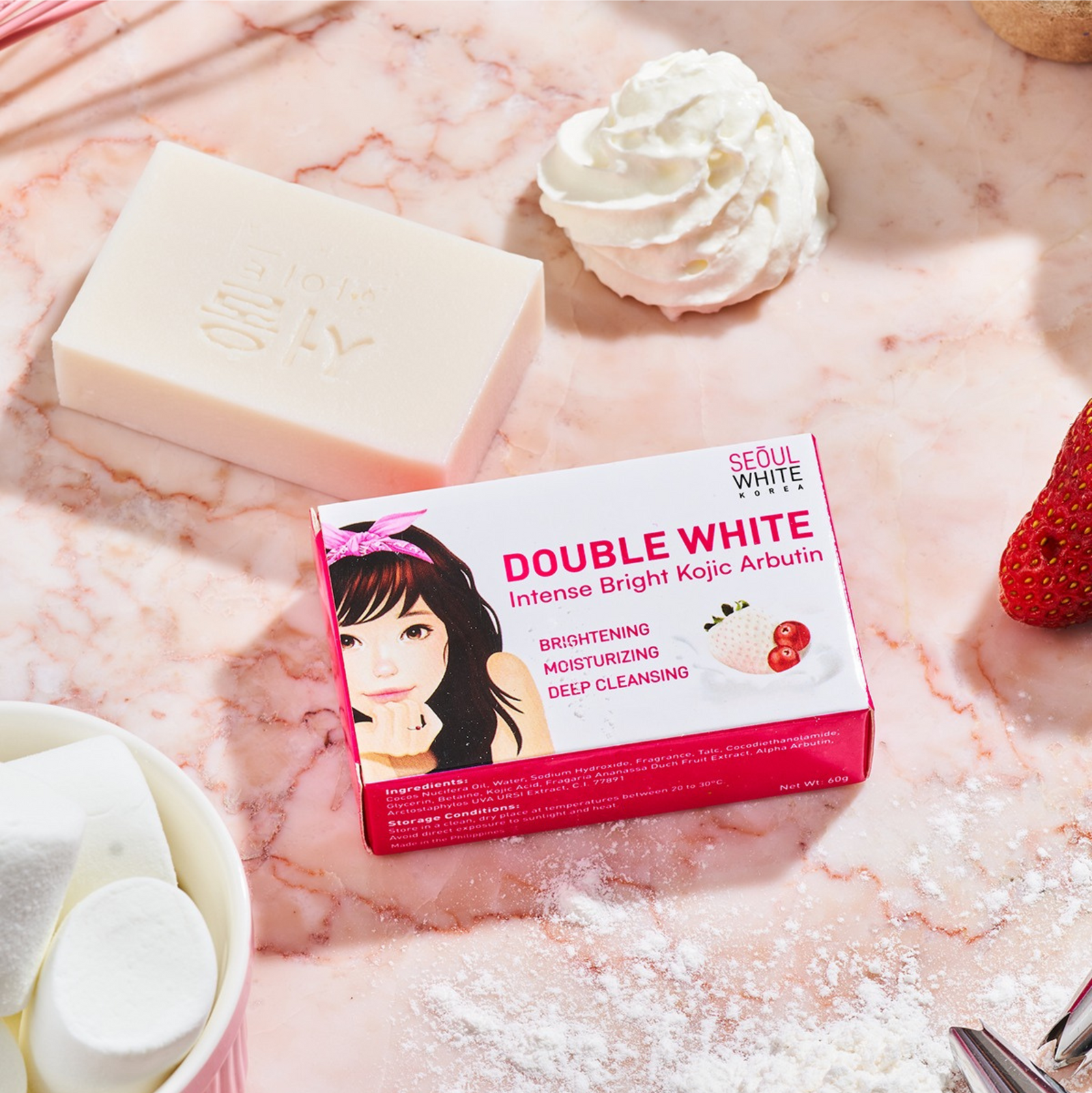 Seoul White Korea Double White Intense Bright Kojic Arbutin Soap 3pcs x 120g | Soap Seoul White Korea Double White Intense Bright Kojic Arbutin Soap 3pcs x 120g | Soap