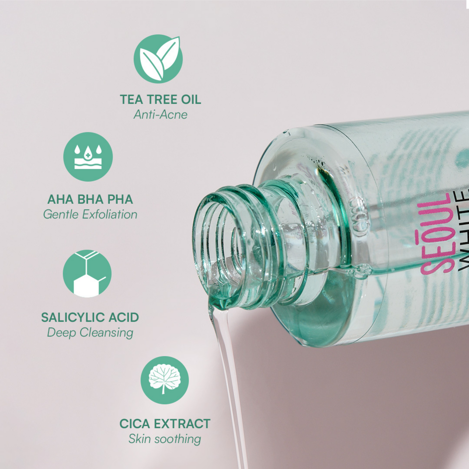 Seoul White Korea Bye Bye Acne AHA BHA PHA Serum Toner 150ml | Toners