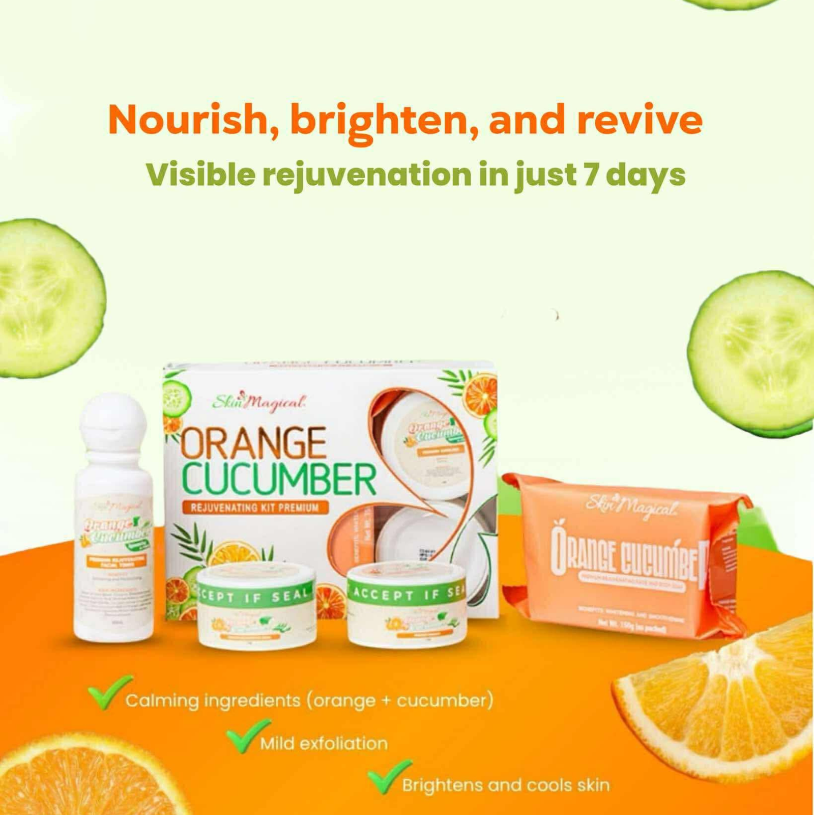 Skin Magical Orange Cucumber Rejuvenating Kit Premium | Set and Kit Skin Magical Orange Cucumber Rejuvenating Kit Premium | Set and Kit
