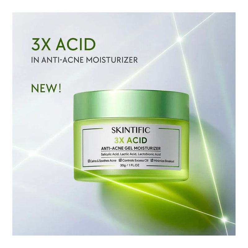 Skintific 3X Acid Anti-Acne Gel Moisturizer 30g