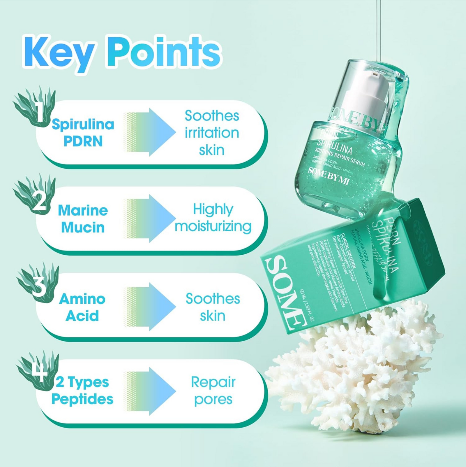 Some by Mi PDRN Spirulina Soothing Repair Serum 50ml | Serum Some by Mi PDRN Spirulina Soothing Repair Serum 50ml | Serum