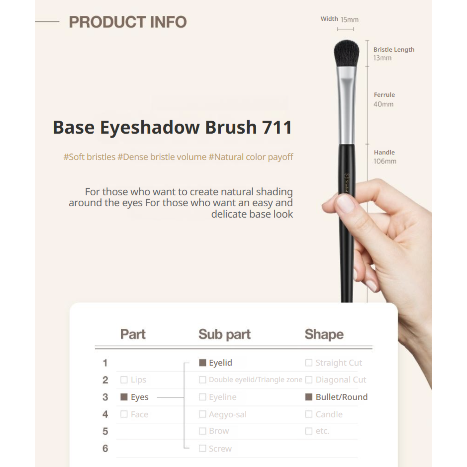 Studio17 Base Eye Shadow Brush 711 1pc | Makeup Blenders and Brushes Studio17 Base Eye Shadow Brush 711 1pc | Makeup Blenders and Brushes