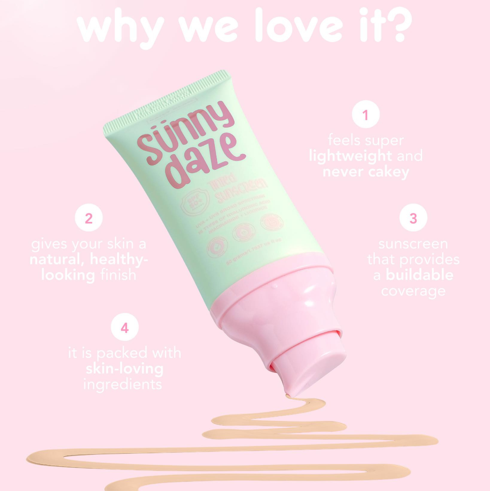 The Daily Glow Sunny Daze Tinted Sunscreen SPF50 | Sunscreen The Daily Glow Sunny Daze Tinted Sunscreen SPF50 | Sunscreen