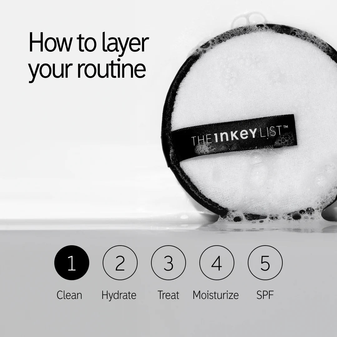 The Inkey List Reusable Double-Sided Cleansing Pads 3pcs | Facial Cleansing Tools The Inkey List Reusable Double-Sided Cleansing Pads 3pcs | Facial Cleansing Tools