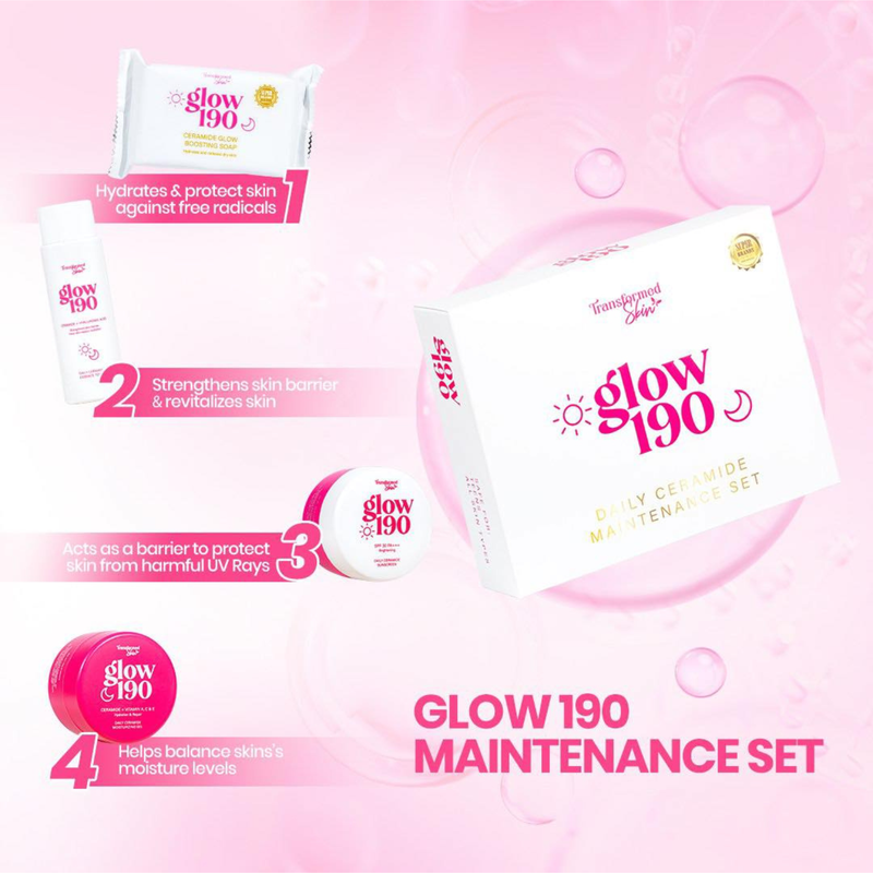 Transformed Skin Glow 190 Daily Ceramide Maintenance Set