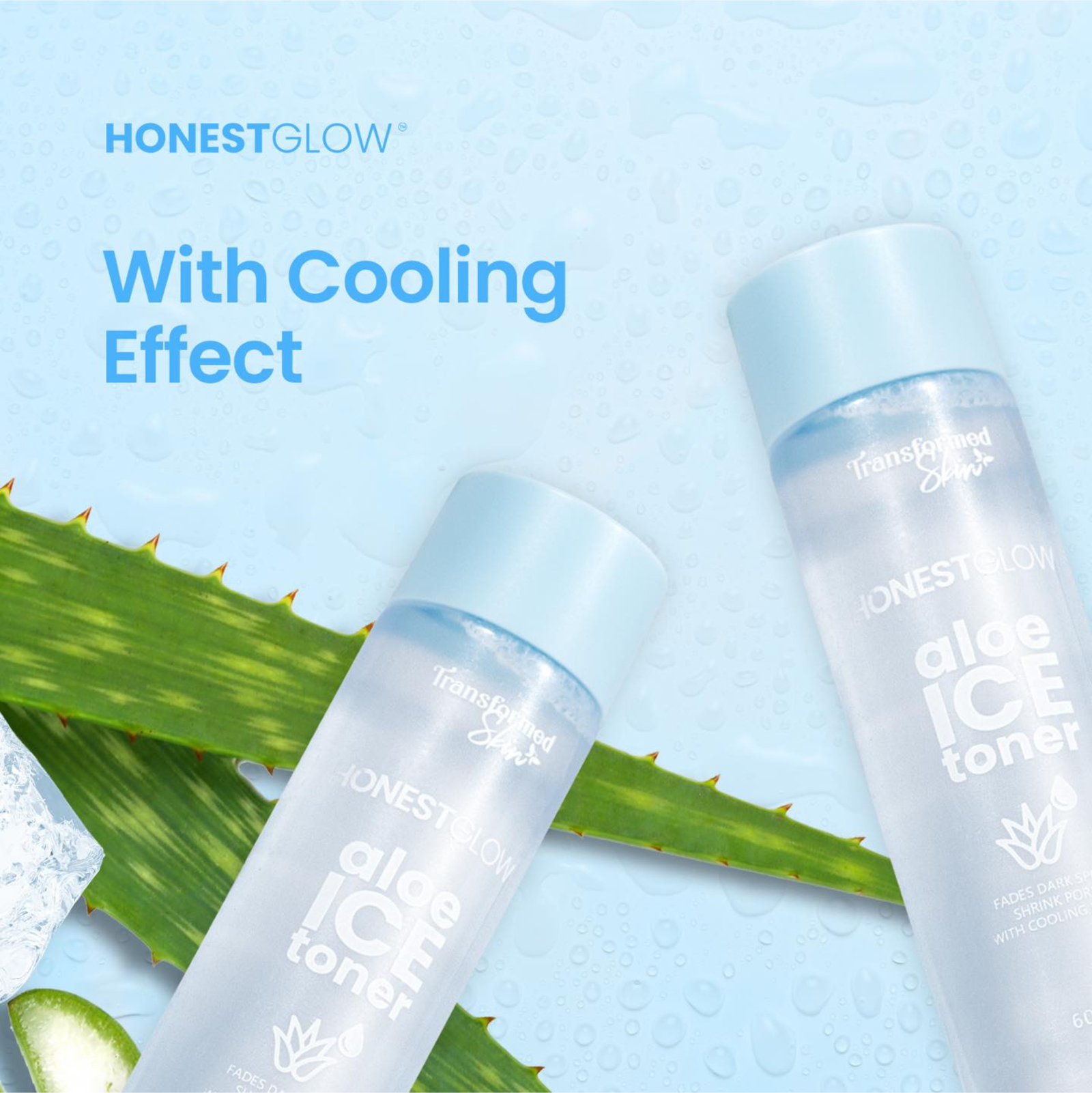Transformed Skin HonestGlow Aloe Ice Toner 60ml | Toners Transformed Skin HonestGlow Aloe Ice Toner 60ml | Toners