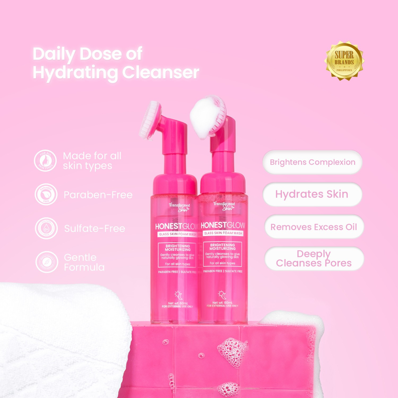 Transformed Skin HonestGlow Glass Skin Foam Wash 60ml