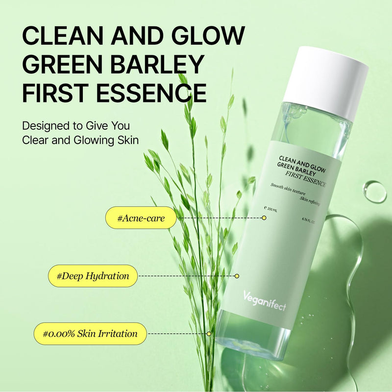 Veganifect Clean and Glow Green Barley First Essence 200ml