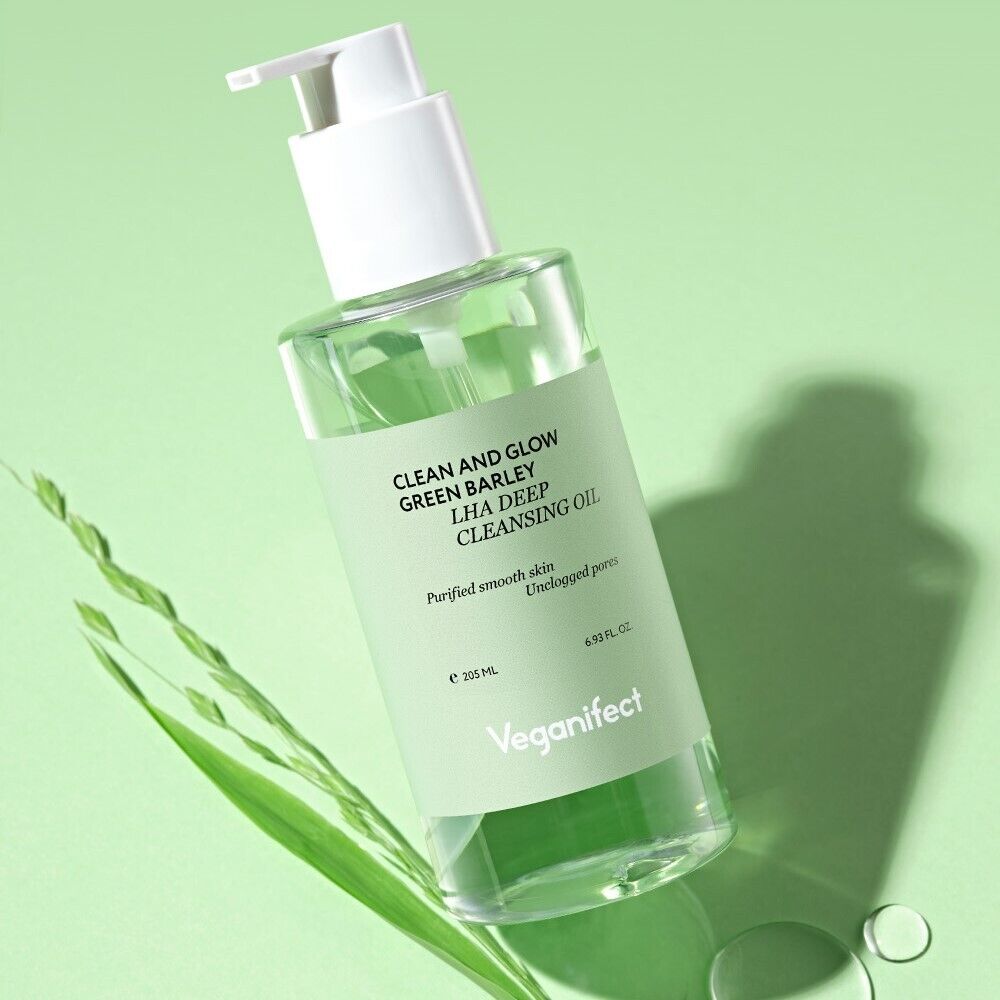 Veganifect Clean and Glow Green Barley LHA Deep Cleansing Oil 205ml | Cleansing Balm, Oil and Water Veganifect Clean and Glow Green Barley LHA Deep Cleansing Oil 205ml | Cleansing Balm, Oil and Water