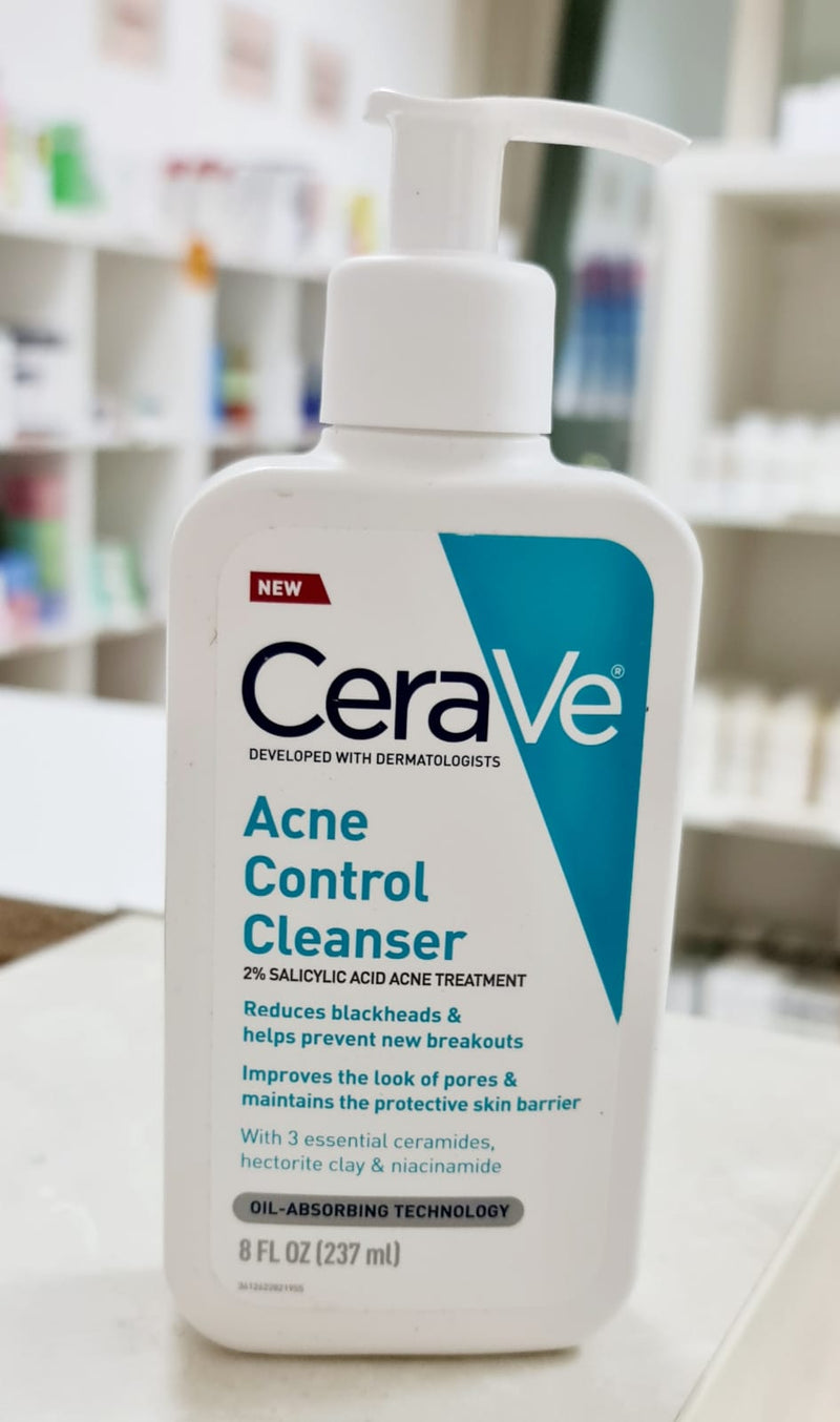 CeraVe Acne Control Face Cleanser, 2% Salicylic Acid Acne Treatment