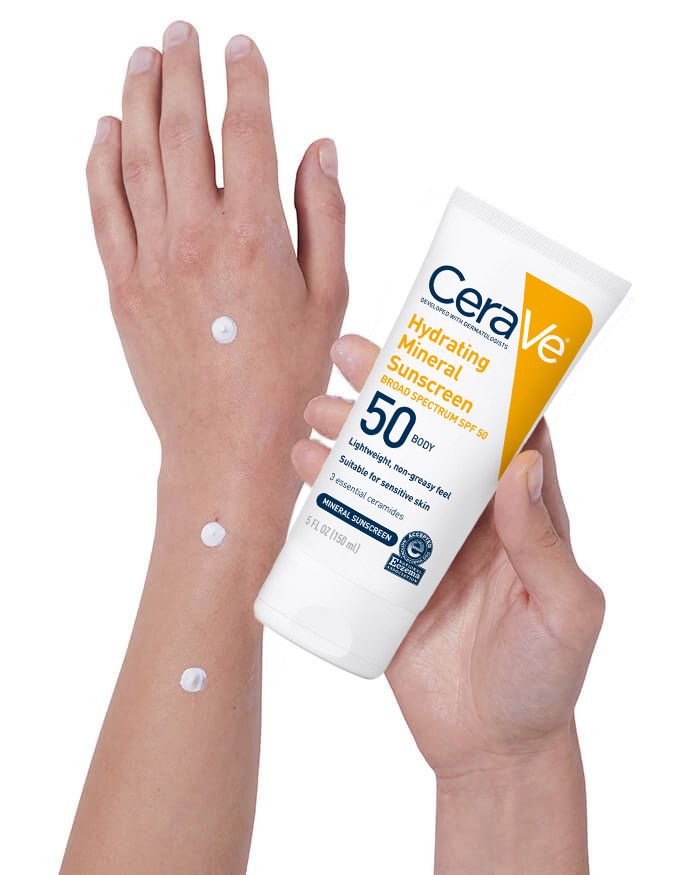 CeraVe Hydrating Mineral Sunscreen SPF 50 for Body 150ml