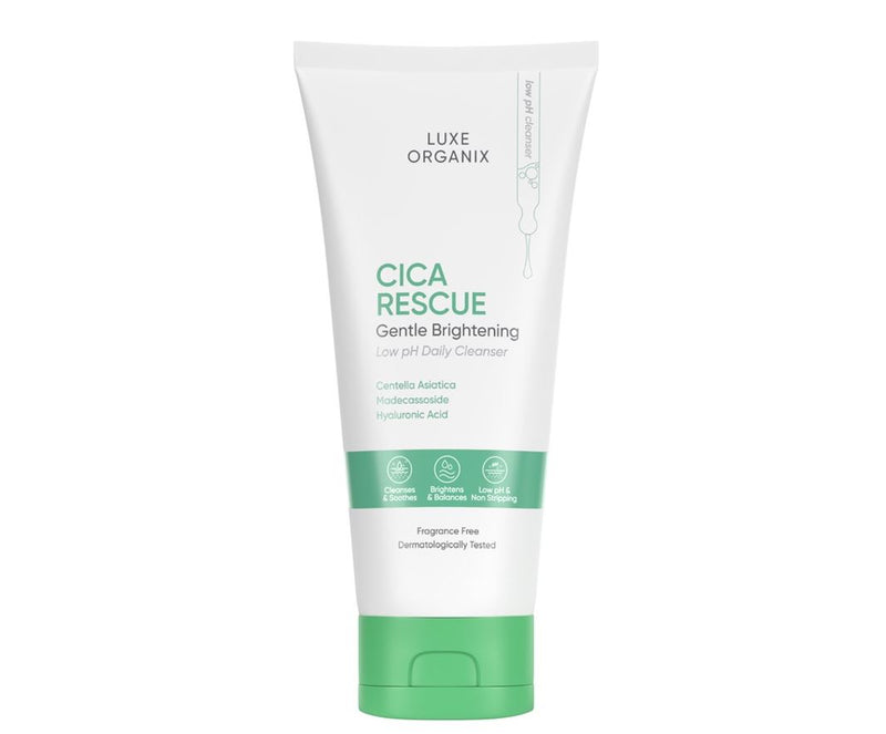 Luxe Organix Cica Rescue Gentle Brightening Low pH Daily Cleanser 150g