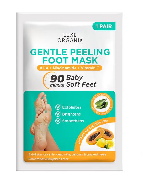 Luxe Organix Gentle Peeling Foot Mask 1 Pair