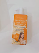 لغسيل الجسم المخملي من Luxe Organix Niacinamide الألوة فيرا والحلزون 400