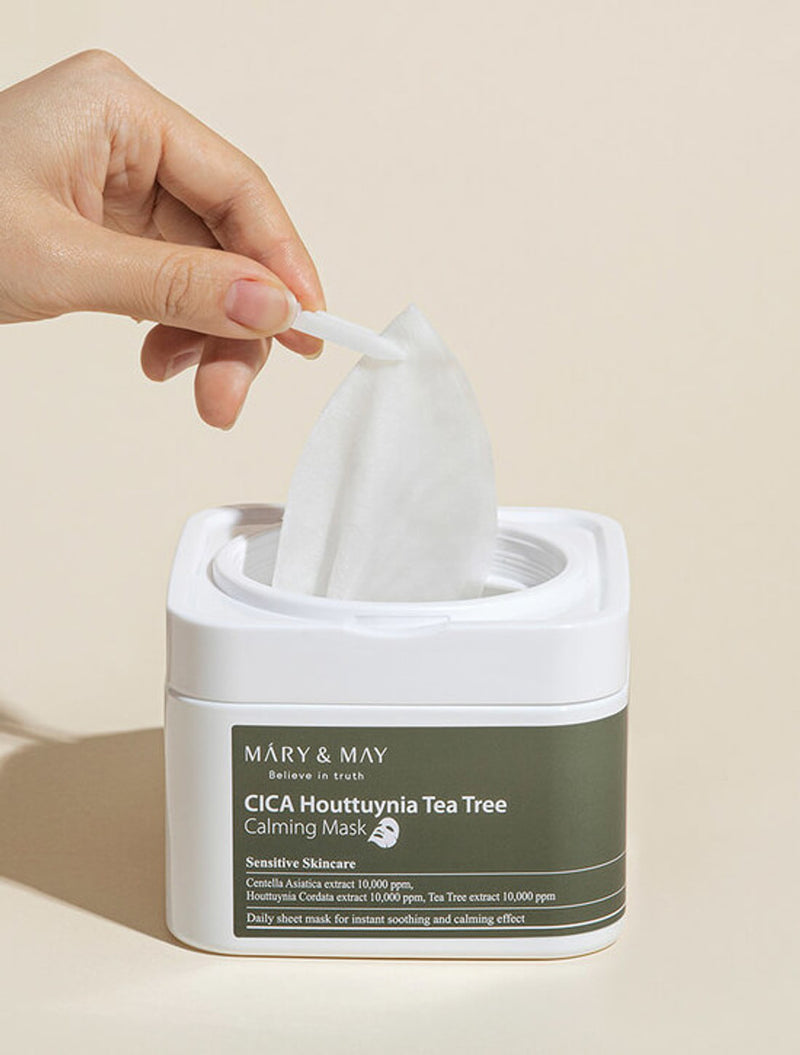 Mary & May Cica Houttuynia Tea Tree Calming Mask Pack (30 Sheets)