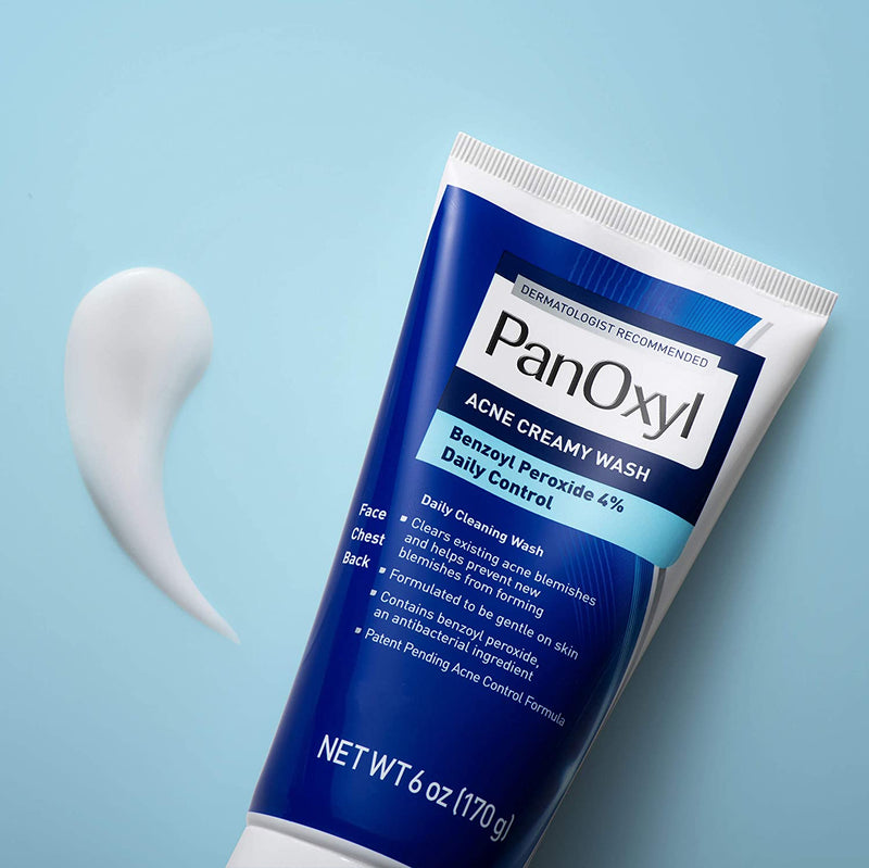 PanOxyl Creamy Acne Wash, Daily Control, 4% Benzoyl Peroxide 170g