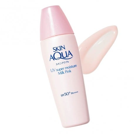 Rohto Mentholatum Skin Aqua UV Super Moisture Milk Pink SPF50+ PA++++ 40ml